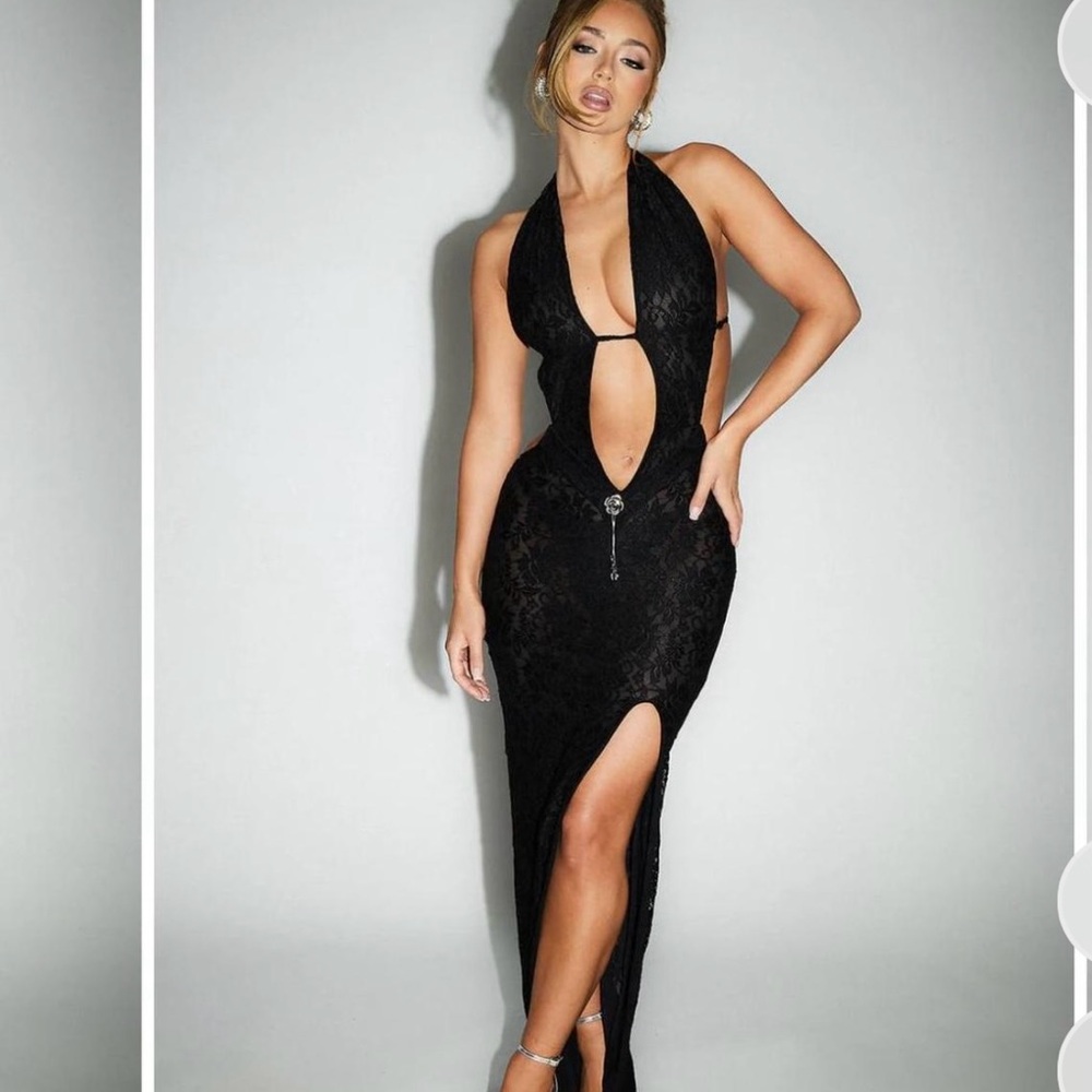 Murci low cut black dress